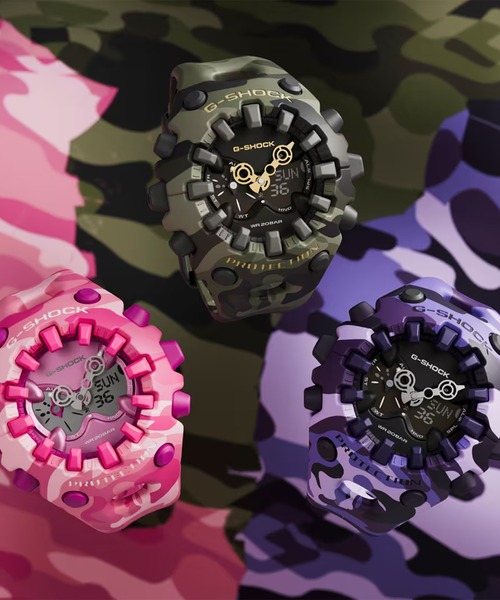 G-SHOCK(ジーショック)の「G-SHOCK/ジーショック 腕時計 "BOLD CAMO SERIES, CAMO AND GOLD" GA-V01CMG-3AJF(アナログ腕時計・メンズ・グリーン系カモフラージュ・FREE)」の4枚目の写真
