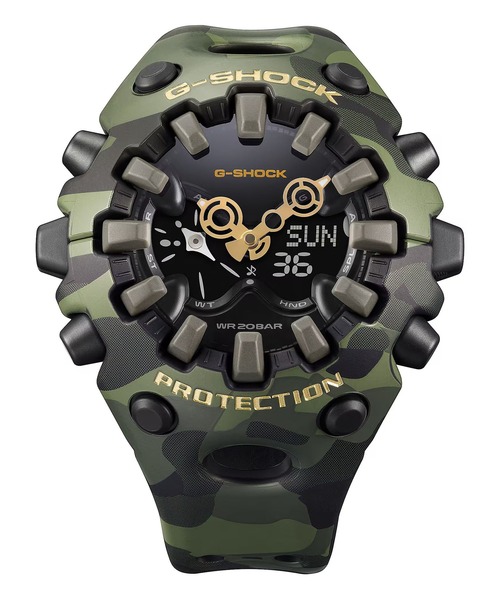 G-SHOCK(ジーショック)の「G-SHOCK/ジーショック 腕時計 "BOLD CAMO SERIES, CAMO AND GOLD" GA-V01CMG-3AJF(アナログ腕時計・メンズ・グリーン系カモフラージュ・FREE)」の11枚目の写真