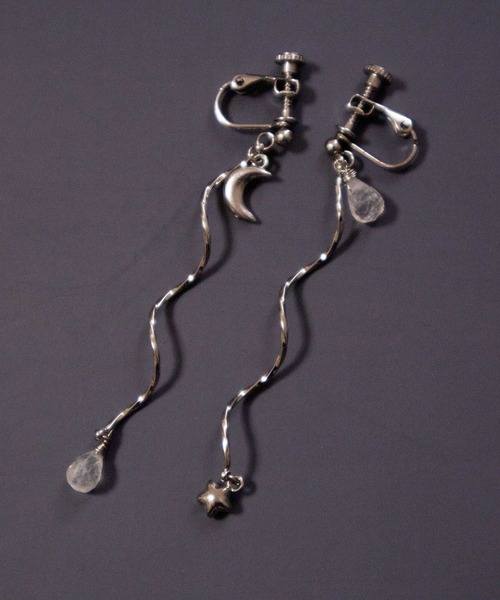 tone(トーン)の「Stellar Duo/Stainless Moon Light Clip-on Earrings(イヤリング・レディース・シルバー・FREE)」の5枚目の写真