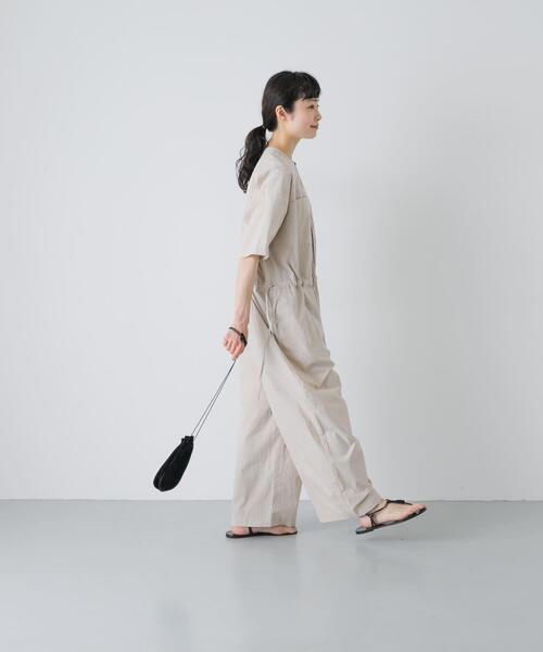 かぐれ（カグレ）の「『2サイズ展開』ワイドオールインワン（つなぎ/オールインワン・レディース・チャコールグレー/ライトベージュ・0/1）」の15枚目の写真