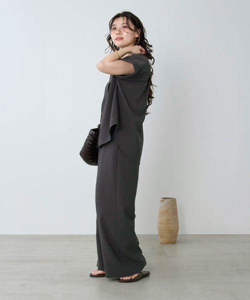 MICA&DEAL(マイカ&ディール)の「オープンカラーシャツ〈セットアップ対応〉(シャツ/ブラウス・レディース・チャコールグレー/カーキ/ダークネイビー・FREE)」の13枚目の写真