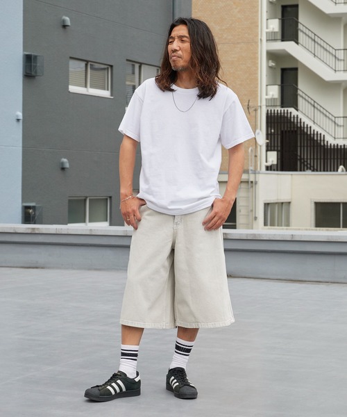 adidas(アディダス)の「adidas/アディダス FIREBIRD MID RISE DENIM JORTS ファイヤーバード ミッドライズ デニム ショートパンツ ハーフパンツ サイドラインパンツ 秋 秋服 2026年秋冬(デニムパンツ・メンズ・グレー・S/M/L/XS)」の16枚目の写真