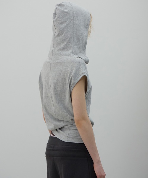 LCDC TM(エルシーディーシーティーエム)の「STRING DETAIL HOODED TOP(Tシャツ/カットソー・レディース・グレー・S/M)」の3枚目の写真