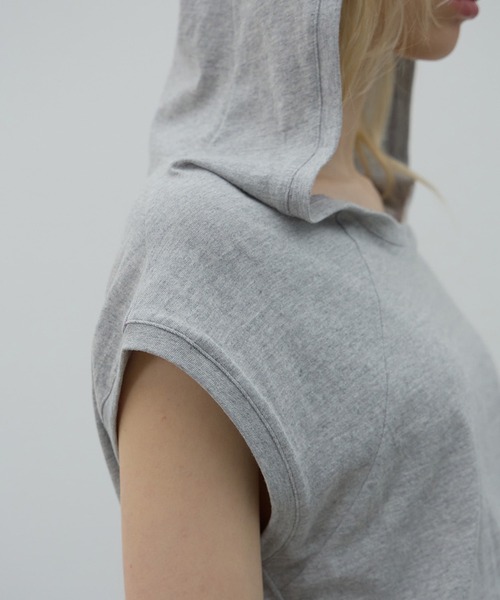LCDC TM(エルシーディーシーティーエム)の「STRING DETAIL HOODED TOP(Tシャツ/カットソー・レディース・グレー・S/M)」の6枚目の写真