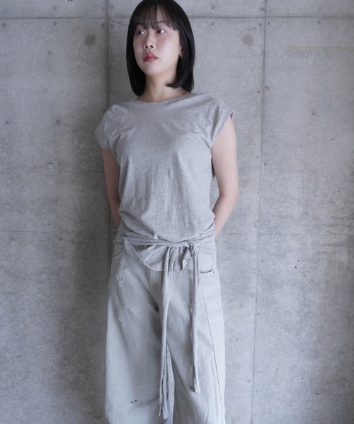 LCDC TM(エルシーディーシーティーエム)の「STRING DETAIL HOODED TOP(Tシャツ/カットソー・レディース・グレー・S/M)」の8枚目の写真