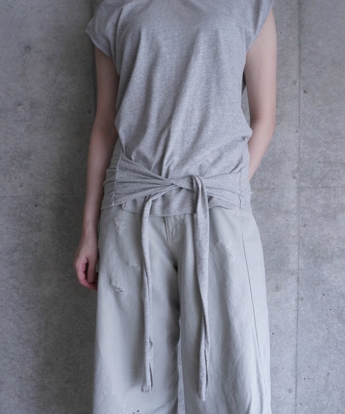 LCDC TM(エルシーディーシーティーエム)の「STRING DETAIL HOODED TOP(Tシャツ/カットソー・レディース・グレー・S/M)」の17枚目の写真