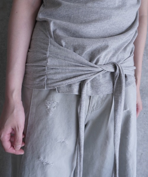 LCDC TM(エルシーディーシーティーエム)の「STRING DETAIL HOODED TOP(Tシャツ/カットソー・レディース・グレー・S/M)」の18枚目の写真