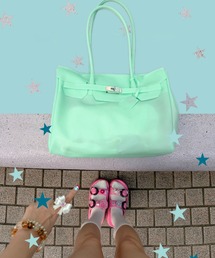 LA VORAGINE（ラ ヴォラジネ）の「クリアジェリートートバッグjelly bag（トートバッグ）」