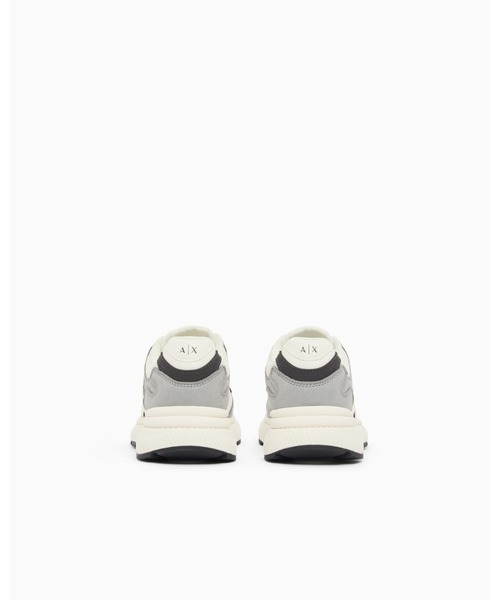 ARMANI EXCHANGE（アルマーニエクスチェンジ）の「【A|X アルマーニ エクスチェンジ】＜ZOZO限定＞3Dロゴ ミックスマテリアル レースアップスニーカー（スニーカー・メンズ・グレー・7.5/10/7/6.5/6/5.5/9.5/9/8.5/8）」の4枚目の写真