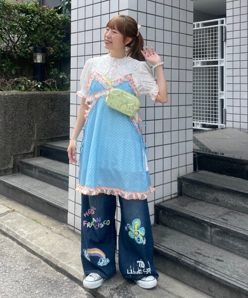HELLO.SANFRANCISCO（ハローサンフランシスコ）の「【HELLO.SANFRANCISCO】スタースタッズウエストポーチ（ボディバッグ/ウエストポーチ・レディース・ピンク/グリーン・ONE SIZE）」の22枚目の写真