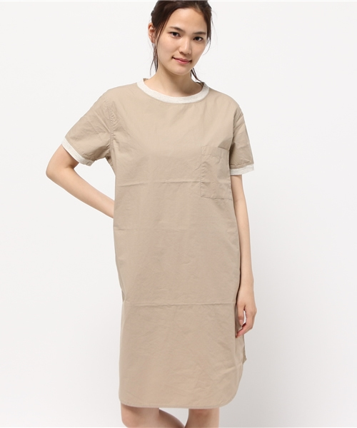 BEAMS BOY（ビームスボーイ）の「BEAMS BOY / タイプライターリブ付ワンピース（ワンピース・レディース・チャコールグレー/ブラック/ベージュ・ONE SIZE）」の3枚目の写真