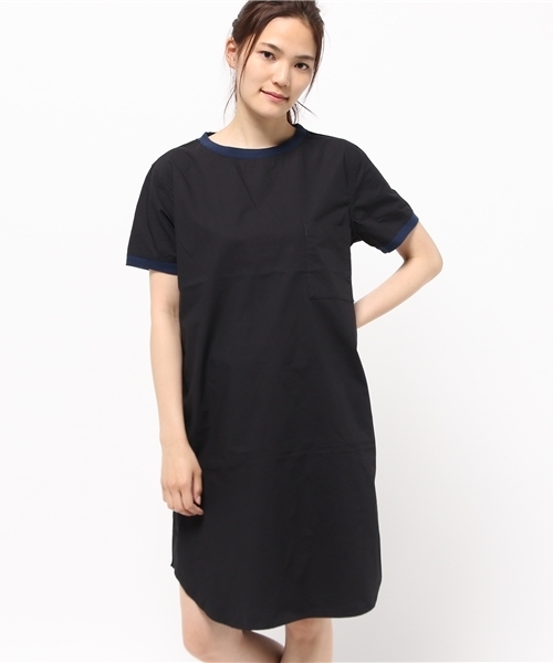 BEAMS BOY（ビームスボーイ）の「BEAMS BOY / タイプライターリブ付ワンピース（ワンピース・レディース・チャコールグレー/ブラック/ベージュ・ONE SIZE）」の2枚目の写真