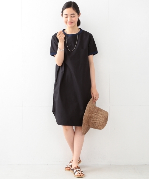 BEAMS BOY（ビームスボーイ）の「BEAMS BOY / タイプライターリブ付ワンピース（ワンピース・レディース・チャコールグレー/ブラック/ベージュ・ONE SIZE）」の7枚目の写真