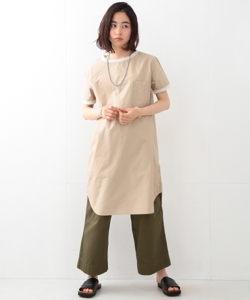 BEAMS BOY（ビームスボーイ）の「BEAMS BOY / タイプライターリブ付ワンピース（ワンピース・レディース・チャコールグレー/ブラック/ベージュ・ONE SIZE）」の9枚目の写真