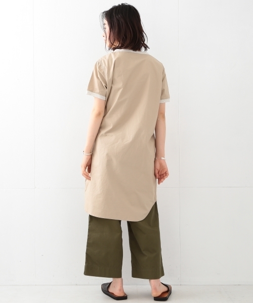 BEAMS BOY（ビームスボーイ）の「BEAMS BOY / タイプライターリブ付ワンピース（ワンピース・レディース・チャコールグレー/ブラック/ベージュ・ONE SIZE）」の5枚目の写真