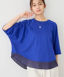 異素材ヘムプルオーバー