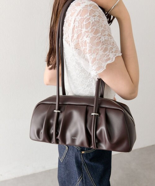 mystic(ミスティック)の「ロングハンドワイドBAG(トートバッグ・レディース・ボルドー/アイボリー・ONE SIZE)」の15枚目の写真