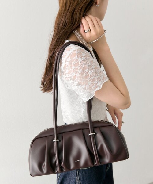 mystic(ミスティック)の「ロングハンドワイドBAG(トートバッグ・レディース・ボルドー/アイボリー・ONE SIZE)」の19枚目の写真