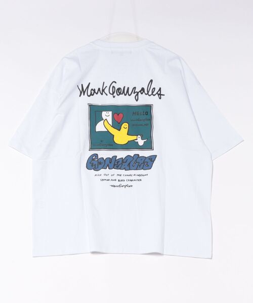 RiNc (リンク)の「【 MARK GONZALES 】 エンジェルアート バックプリント Tシャツ(Tシャツ/カットソー・メンズ・ホワイト/ブラック/グリーン系・XL/M/L)」の4枚目の写真