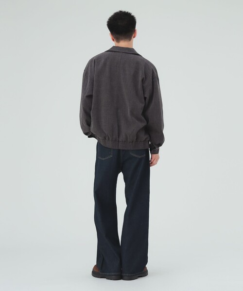 BEAMS HEART(ビームスハート)の「メランジ ジップアップ ブルゾン(ライダースジャケット・メンズ・チャコールグレー/ブラウン・SMALL/LARGE/MEDIUM)」の15枚目の写真