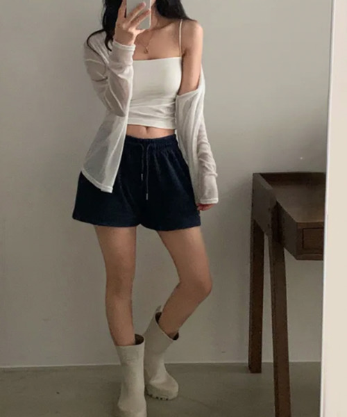 VIVID LADY(ビビッドレディー)の「イージーショートパンツ(その他パンツ・レディース・グレー/ブラウン/ホワイト/ネイビー・FREE)」の13枚目の写真