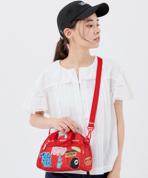 PW ROUND SM SATCHEL パッチワークレッドラウンドSMサッチェル