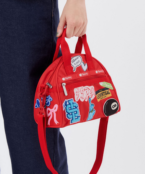 LeSportsac(レスポートサック)の「PW ROUND SM SATCHEL パッチワークレッドラウンドSMサッチェル(ショルダーバッグ・レディース・レッド・FREE)」の10枚目の写真