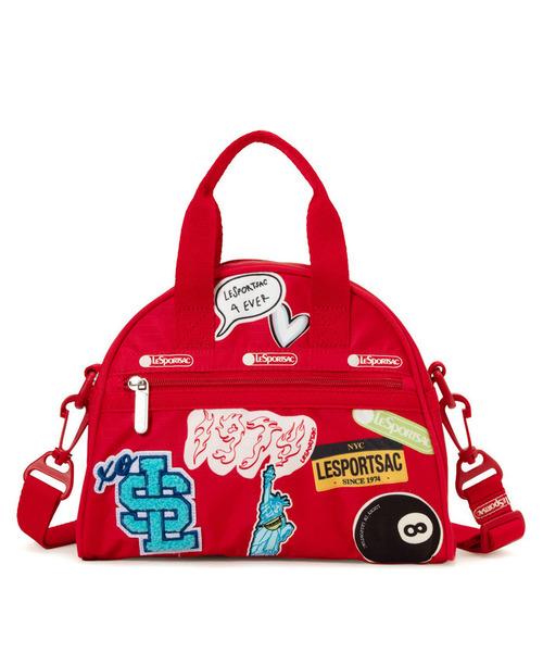 LeSportsac(レスポートサック)の「PW ROUND SM SATCHEL パッチワークレッドラウンドSMサッチェル(ショルダーバッグ・レディース・レッド・FREE)」の3枚目の写真