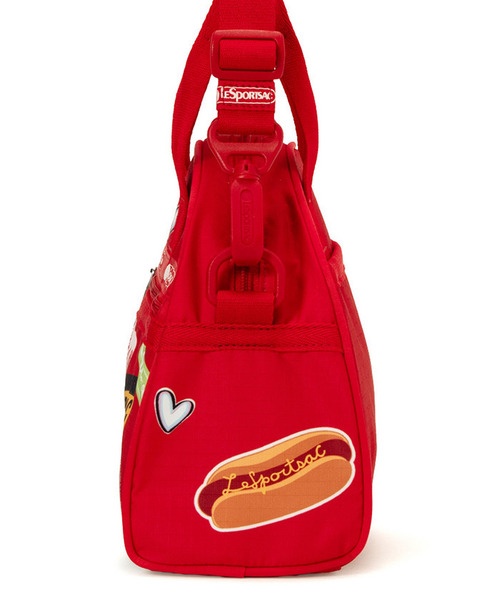 LeSportsac(レスポートサック)の「PW ROUND SM SATCHEL パッチワークレッドラウンドSMサッチェル(ショルダーバッグ・レディース・レッド・FREE)」の4枚目の写真