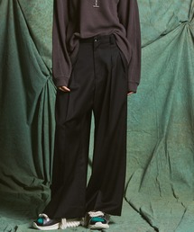 MAISON SPECIAL | 《UNISEX》【Ermenegildo Zegna Fabric】Prime-Wide Two-tuck Trousers/【エルメネジルド・ゼニア ファブリック】プライムワイドツータックスラックス【MAISON SPECIAL/メゾンスペシャル】■セットアップ対応■(スラックス)