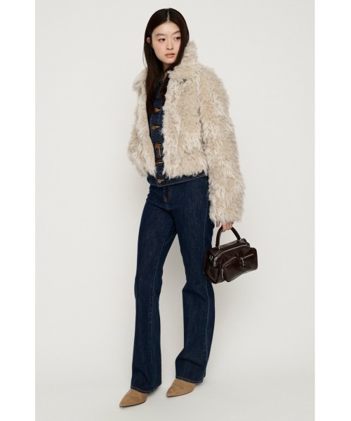 SLY(スライ)の「CURL F/FUR SHORT BZ カールファーショートブルゾン 秋服 冬服(ブルゾン・レディース・アイボリー/ベージュ/ブラック・FREE)」の17枚目の写真