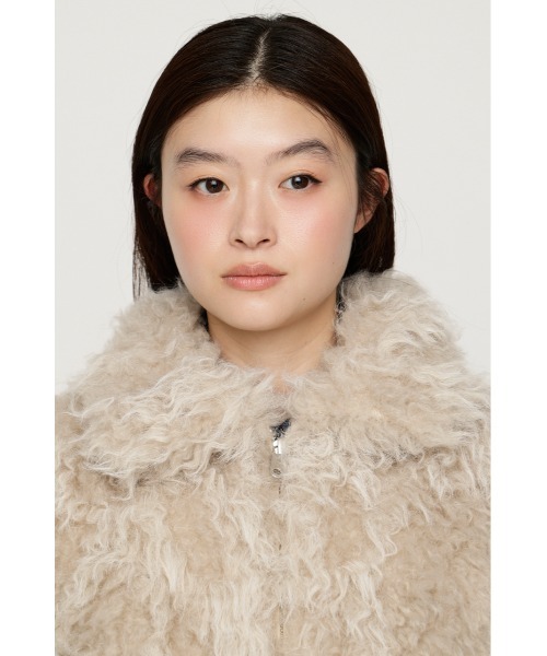 SLY(スライ)の「CURL F/FUR SHORT BZ カールファーショートブルゾン 秋服 冬服(ブルゾン・レディース・アイボリー/ベージュ/ブラック・FREE)」の20枚目の写真