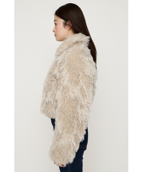 SLY(スライ)の「CURL F/FUR SHORT BZ カールファーショートブルゾン 秋服 冬服(ブルゾン・レディース・アイボリー/ベージュ/ブラック・FREE)」の22枚目の写真