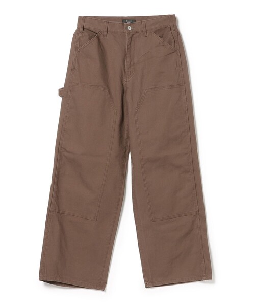 BEAMS HEART(ビームスハート)の「コットンダック ダブルニー ワイドパンツ(その他パンツ・メンズ・ライトブラウン/ブラック・MEDIUM/LARGE/SMALL)」の2枚目の写真