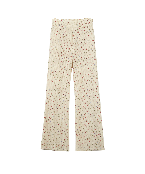 LOTSYOU(ロッツユー)の「lotsyou_Shirring Boot Cut Pants Flower Beige(その他パンツ・レディース・その他・ONESIZE)」の3枚目の写真