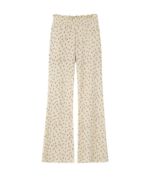 LOTSYOU(ロッツユー)の「lotsyou_Shirring Boot Cut Pants Flower Beige(その他パンツ・レディース・その他・ONESIZE)」の4枚目の写真
