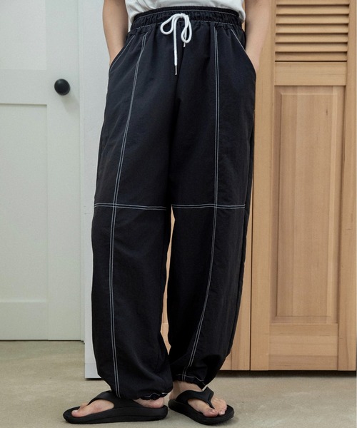 lawgy(ラウジー)の「stitch string point shaka pants / ステッチストリングポイントシャカパンツ(その他パンツ・レディース・ホワイト/ブラック・FREE)」の2枚目の写真