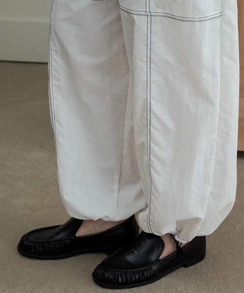 lawgy(ラウジー)の「stitch string point shaka pants / ステッチストリングポイントシャカパンツ(その他パンツ・レディース・ホワイト/ブラック・FREE)」の6枚目の写真