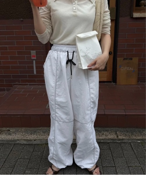 lawgy(ラウジー)の「stitch string point shaka pants / ステッチストリングポイントシャカパンツ(その他パンツ・レディース・ホワイト/ブラック・FREE)」の22枚目の写真