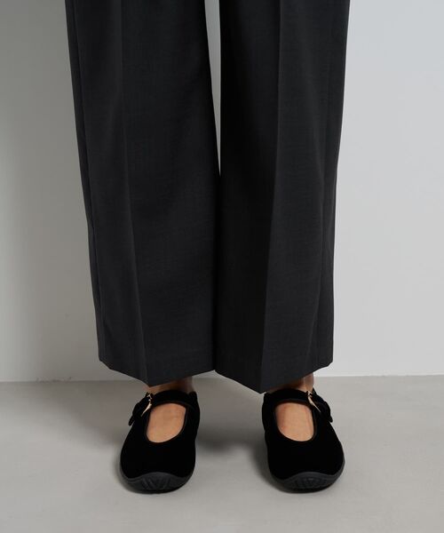 LANVIN en Bleu（ランバンオンブルー）の「ウールトロセミワイドパンツ（その他パンツ・レディース・グリーン/チャコールグレー・36/38）」の13枚目の写真