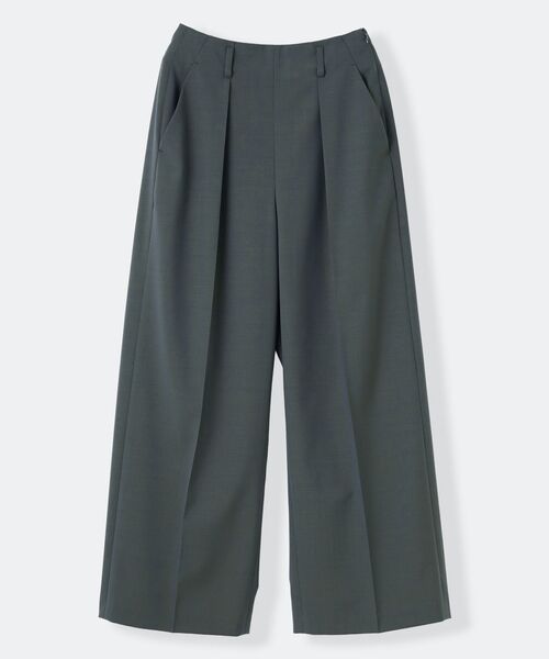 LANVIN en Bleu（ランバンオンブルー）の「ウールトロセミワイドパンツ（その他パンツ・レディース・グリーン/チャコールグレー・36/38）」の14枚目の写真