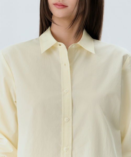 MUSINSA STANDARD WOMAN（ムシンサスタンダードウーマン）の「ウィメンズレギュラーボ washedポプリンシャツ[レモン]（シャツ/ブラウス・レディース・その他・SMALL/MEDIUM/LARGE/X-SMALL）」の3枚目の写真