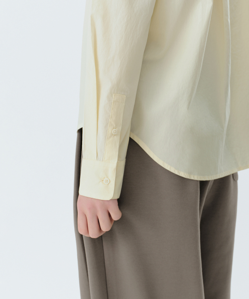 MUSINSA STANDARD WOMAN（ムシンサスタンダードウーマン）の「ウィメンズレギュラーボ washedポプリンシャツ[レモン]（シャツ/ブラウス・レディース・その他・SMALL/MEDIUM/LARGE/X-SMALL）」の2枚目の写真