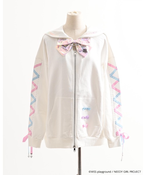 TRAVAS TOKYO(トラバス トウキョウ)の「【TRAVAS TOKYO×NEEDY GIRL OVERDOSE】セーラーZIP UPブルゾン(ブルゾン・レディース・ブラック/ホワイト・FREE)」の16枚目の写真