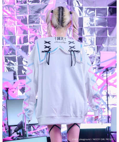 TRAVAS TOKYO(トラバス トウキョウ)の「【TRAVAS TOKYO×NEEDY GIRL OVERDOSE】セーラーZIP UPブルゾン(ブルゾン・レディース・ブラック/ホワイト・FREE)」の4枚目の写真