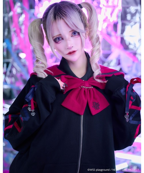 TRAVAS TOKYO(トラバス トウキョウ)の「【TRAVAS TOKYO×NEEDY GIRL OVERDOSE】セーラーZIP UPブルゾン(ブルゾン・レディース・ブラック/ホワイト・FREE)」の10枚目の写真