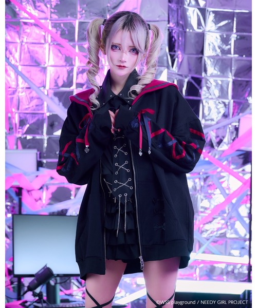 TRAVAS TOKYO(トラバス トウキョウ)の「【TRAVAS TOKYO×NEEDY GIRL OVERDOSE】セーラーZIP UPブルゾン(ブルゾン・レディース・ブラック/ホワイト・FREE)」の15枚目の写真