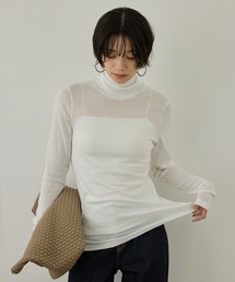 smile cotton タートルネックプルオーバー