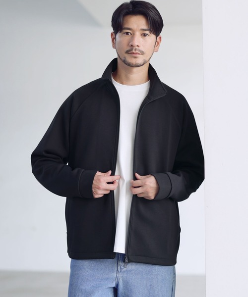 SPU(スプ)の「【セットアップ対応】防シワ・抗ピリング・ウォッシャブル ハイポンチ長袖トラックジャージジャケット(その他アウター・メンズ・杢グレー/チャコール/ブラック/ブラウン・S/M/L/XL)」の7枚目の写真