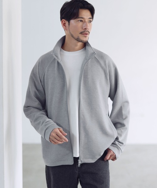 SPU(スプ)の「【セットアップ対応】防シワ・抗ピリング・ウォッシャブル ハイポンチ長袖トラックジャージジャケット(その他アウター・メンズ・杢グレー/チャコール/ブラック/ブラウン・S/M/L/XL)」の13枚目の写真